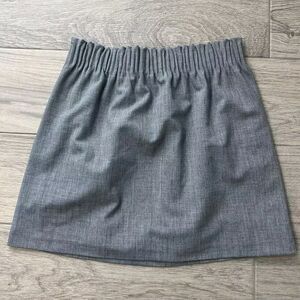 J.Crew‎ Mercantile Skirt Womens Gray Sz 6 Mini Workwear Stretchy Waist N44